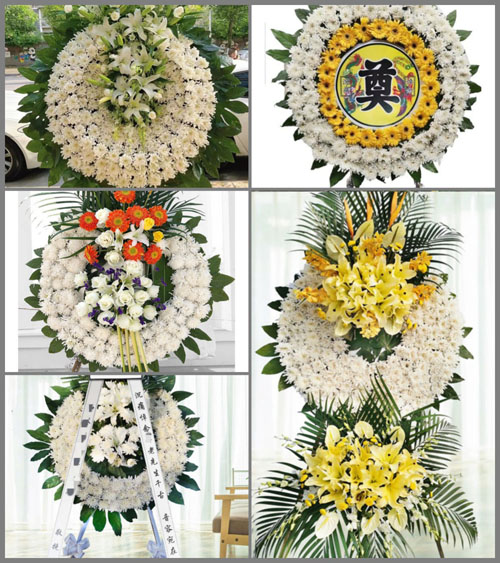 山东青岛胶州市胶北镇东蔡家寺村花圈速递